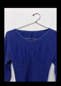 Blue Bustier Top