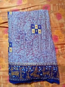 Vintage Batik Print Saree