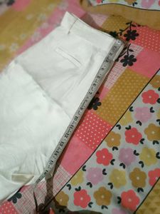 Wide-Leg White Belted Pants