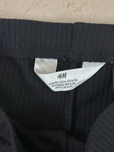 H&amp;M Black Ribbed Leggings