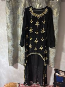 Embroidered Black & Gold Dress