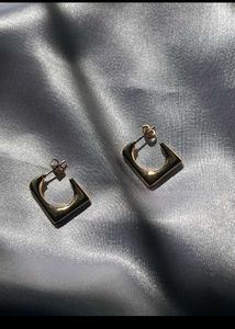 Gold Square Hoop Earrings