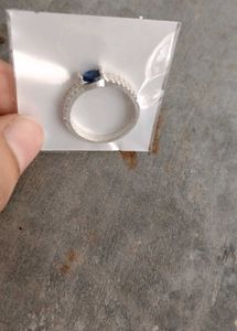 New Pure Silver Ring Blue Stone