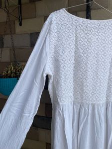 White Embroidered Top