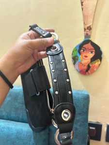 Mango Textured Structured Shoulder Bag