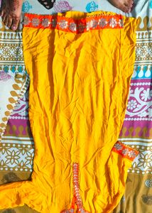 orange yellow kurti sharara set
