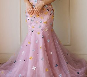Elegant Floral mermaid fairy Gown