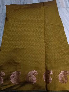 Elegant Mustard Brown Saree