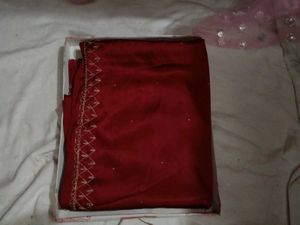 Maroon Saree with Embroidery