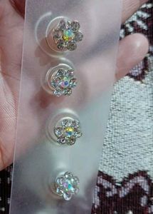 Rhinestone Flower Hair Twists - 8 Piece Set