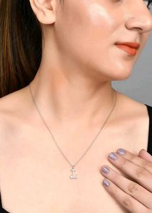 Real 925 Silver &#34;L&#34; Alphabet Pendant