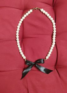 pinterest ribbon pearl necklace