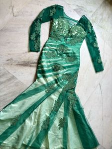 Green Embellished Gown