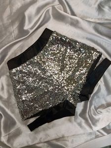 🖤🤍Sequin One-Sleeve Two Piece Set🤍🖤
