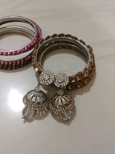 Bangles &amp; Earring Set,used