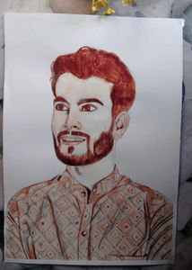 Blood Portrait Painting