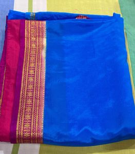 Blue Sari with Blouse