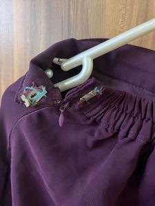 Purple &amp; Silver Sharara Set With Palazzo And Kurta