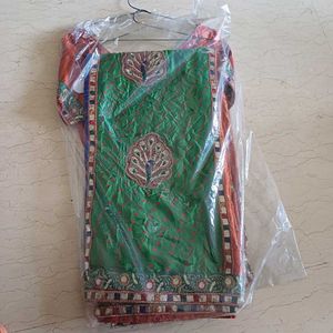 SALE: Bandini Print Pure Satin Silk Zari Saree