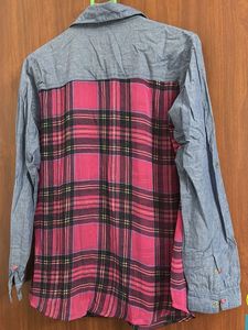 Plaid &amp; Denim Button-Up