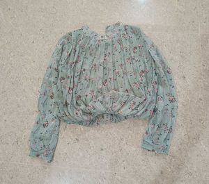 Casual Floral Crop Top