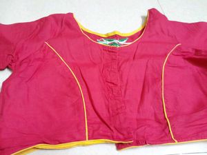 pink Embroidered Blouse