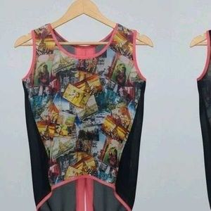 Printed Sleeveless Top