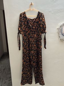 Black &amp; Mustard Jumpsuit