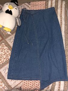 Denim Wrap Skirt