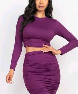 Purple Co-ord Skirt Set