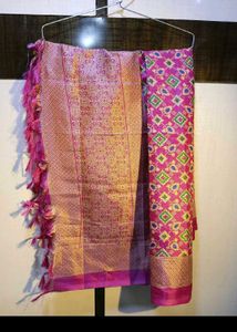 Pink Patterned Dupatta