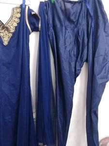 Elegant Blue &amp; Gold Salwar Suit,new