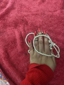 Elegant Pearl Necklace And Belt 2 In One