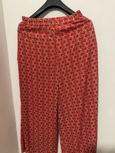 Red Geometric Print Trouser