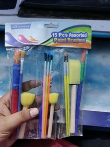 15 Pcs Assorted Paint Brushes