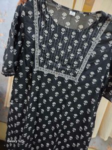 Libas Black Floral Print 3 Piece Set