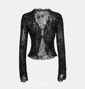 Savana Y2K Black Lace Top