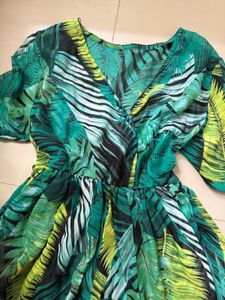 Tropical Print Maxi Dress