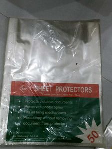 Sheet Protectors Or File Leaves