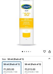 Cetaphil Sun SPF 50+ Light Gel