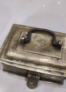 Old Brass Box One Side Little Bend