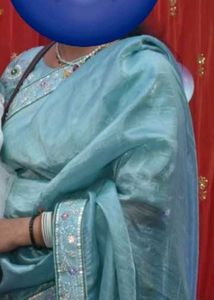Beautiful Sea Green Saree With Blouse