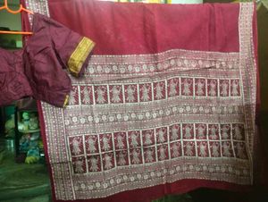 Cotton Soft Saree And Blouse.