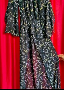 Black Floral One Piece