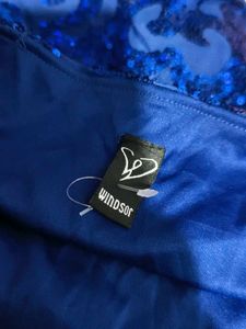 I. Royal Blue Sequin Mini Dress