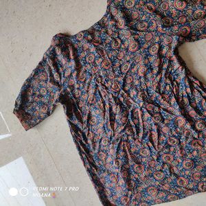 Boho Floral Print Top