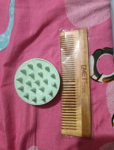 Pack Of 4, Shampoo, Neem Comb , Scalp Massager