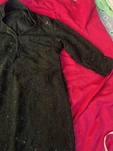Black Embellished tunic top