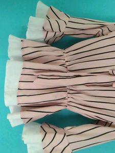 Striped Tie-Neck Top