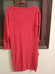 Red Woolen Long Top